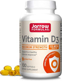Jarrow Formulas Vitamin D3 Softgels 5000 IU front view packaging