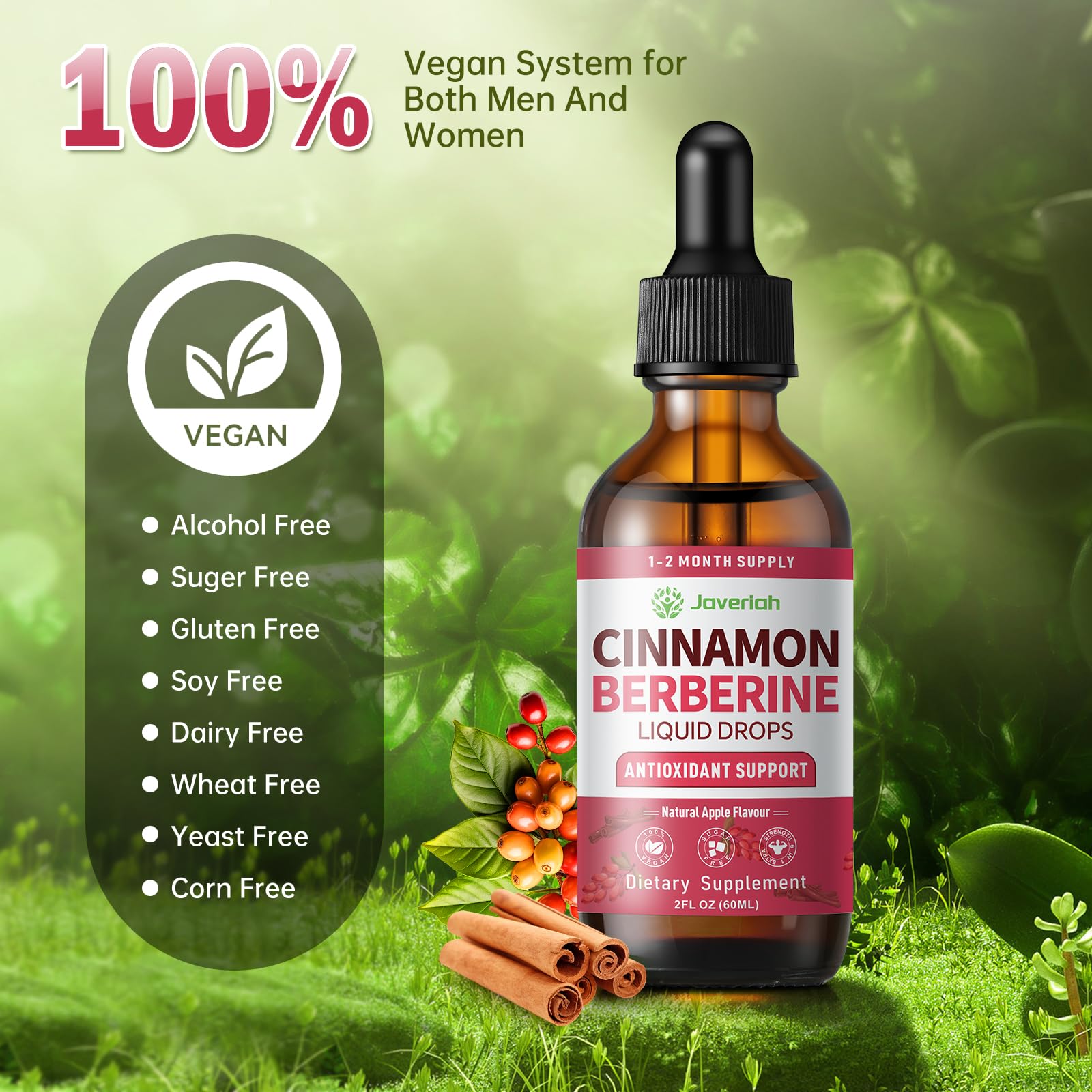 Javeriah Berberine with Ceylon Cinnamon ingredients list