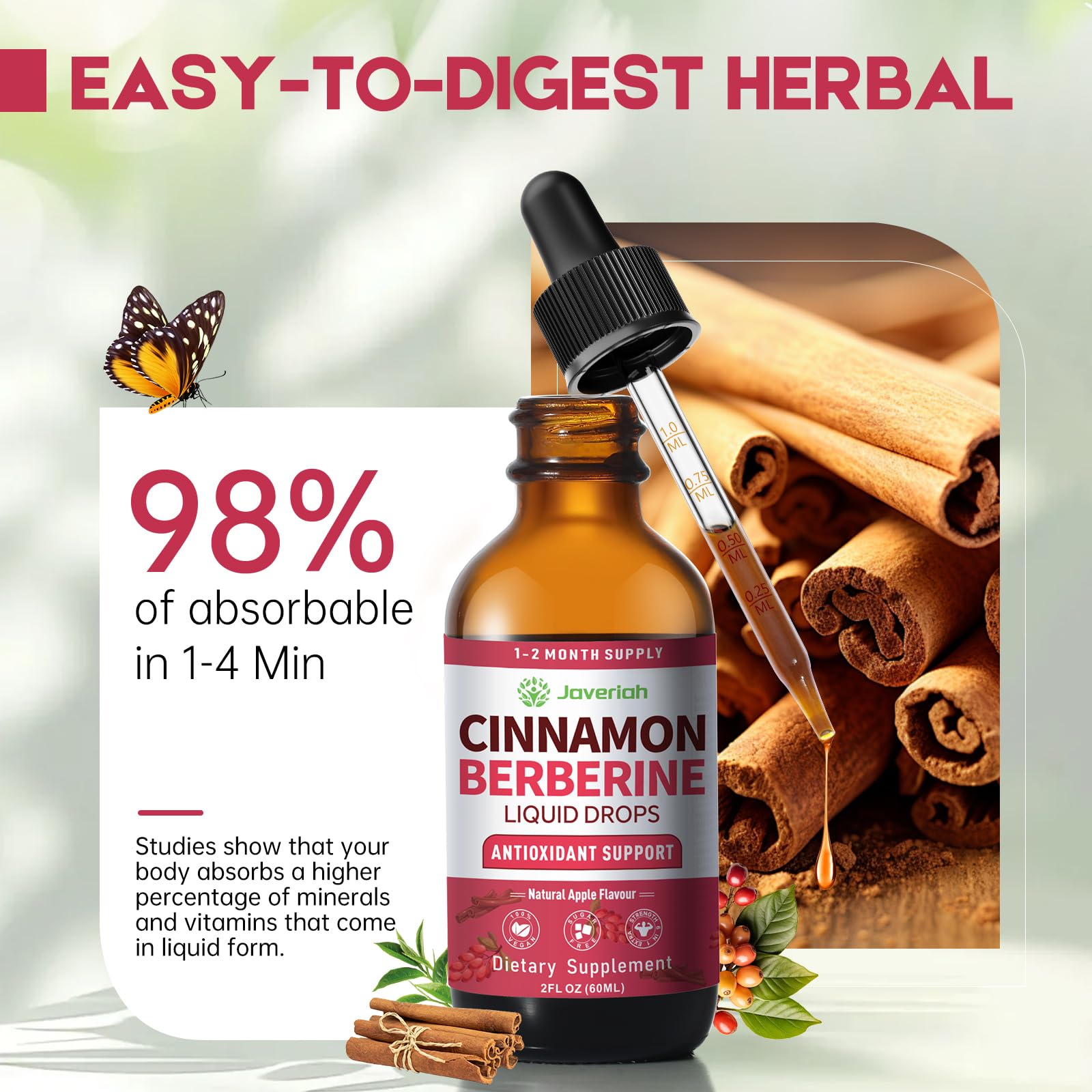 Javeriah Berberine with Ceylon Cinnamon packaging
