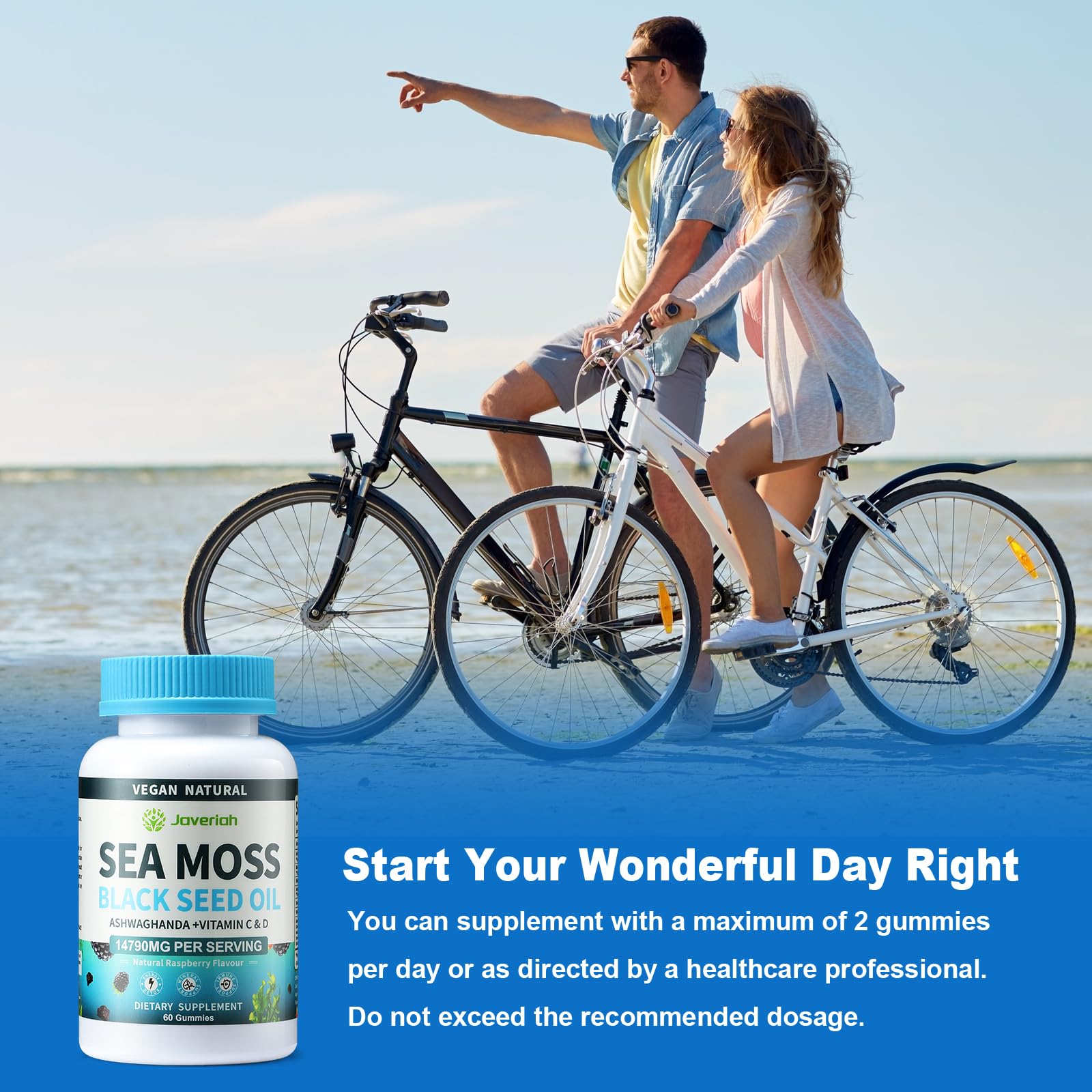 Javeriah Sea Moss Gummies alongside fresh ingredients