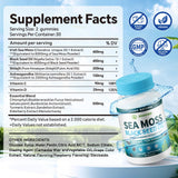 Javeriah Sea Moss Gummies back view with ingredients