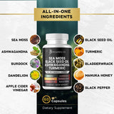 JB Wellness Co Black Seed Oil Sea Moss Capsules side view