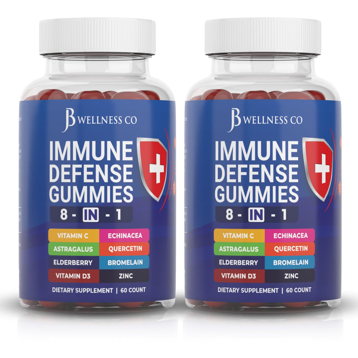 JB Wellness Co daily wellness Defense Capsules 100mg front view