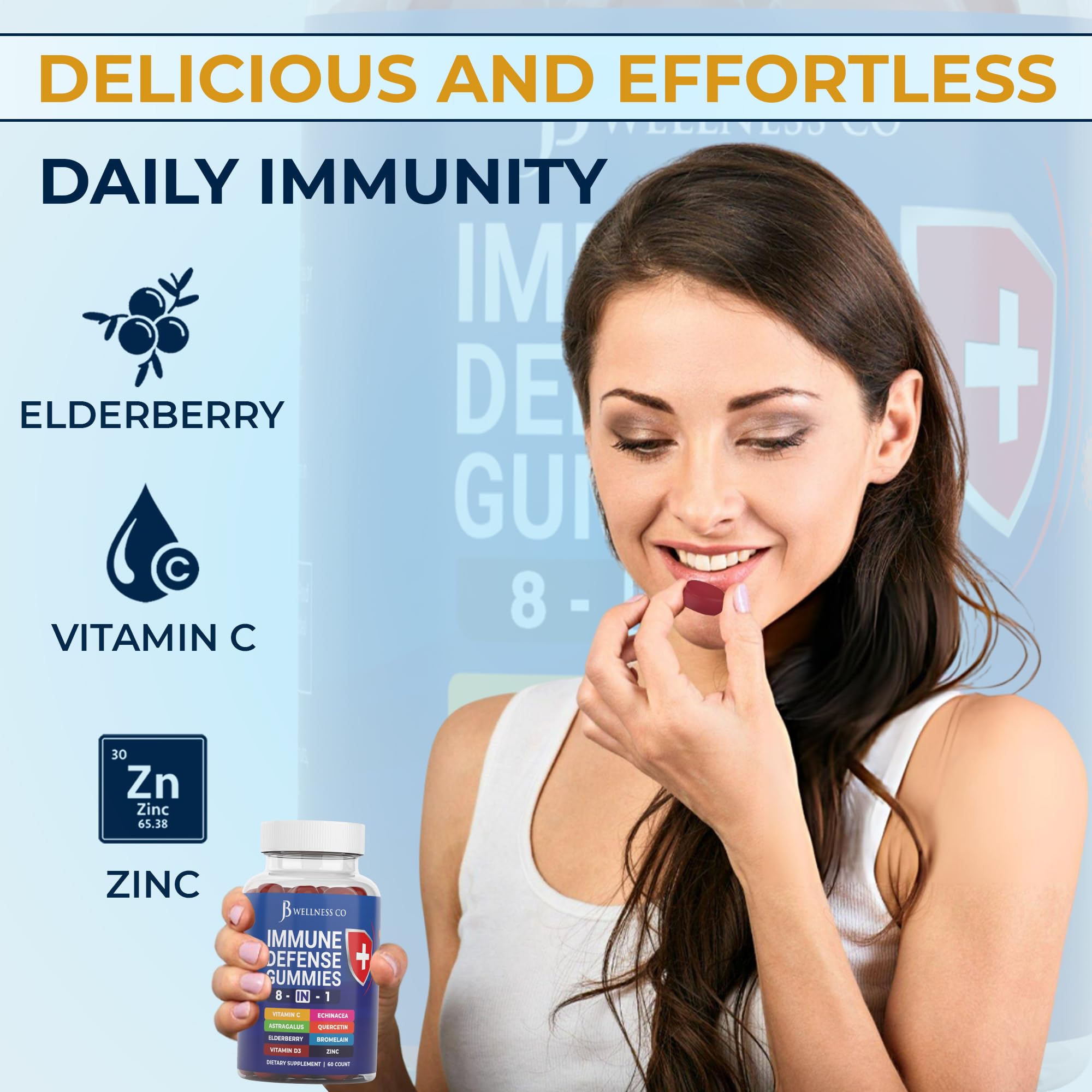 JB Wellness Co daily wellness Defense Capsules 100mg nutrition facts