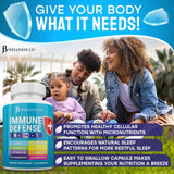 JB Wellness Co Elderberry Capsules in hand for size reference