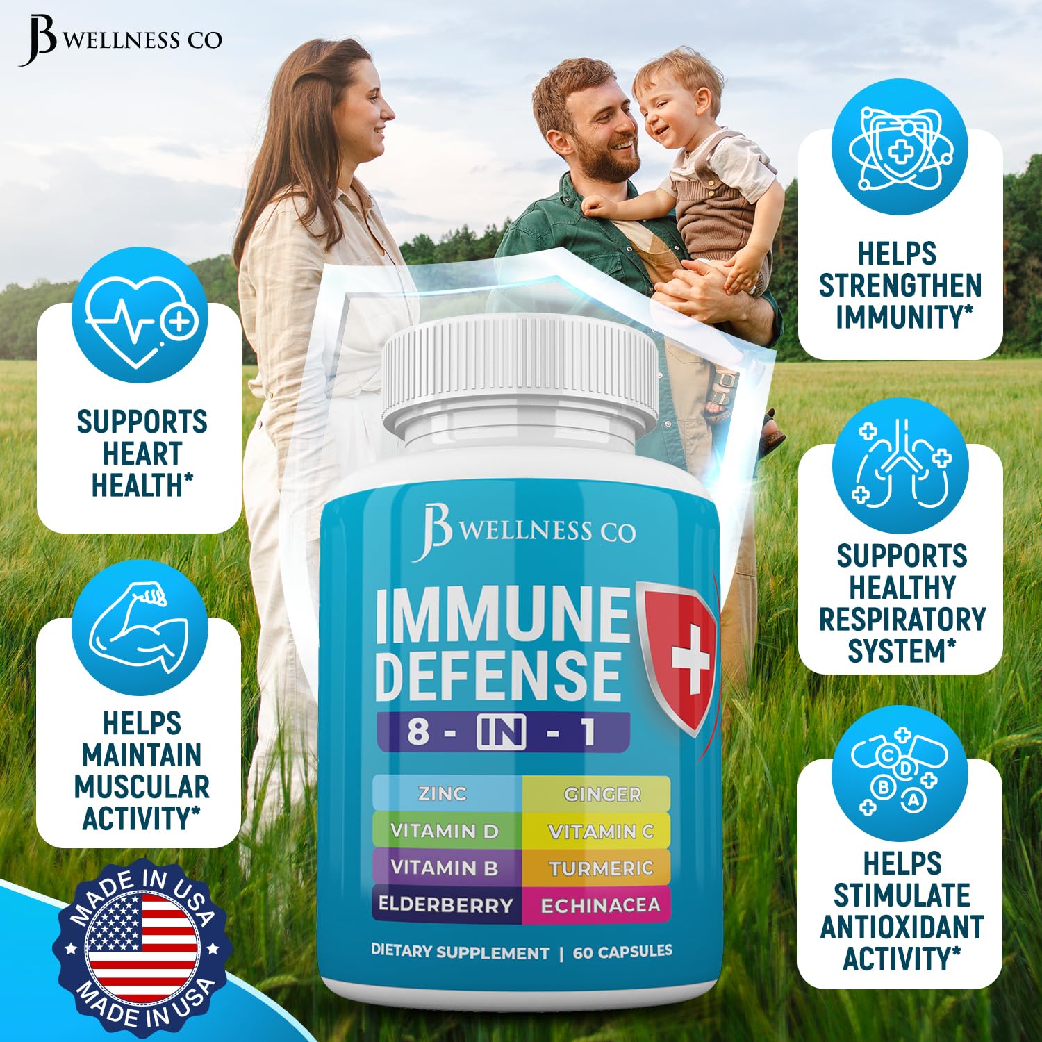 JB Wellness Co Elderberry Supplement ingredients list