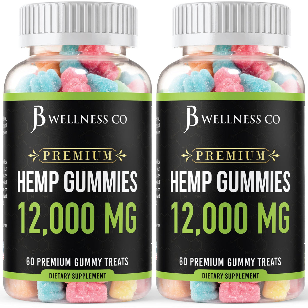 JB Wellness Co Hemp Gummies 390g front view