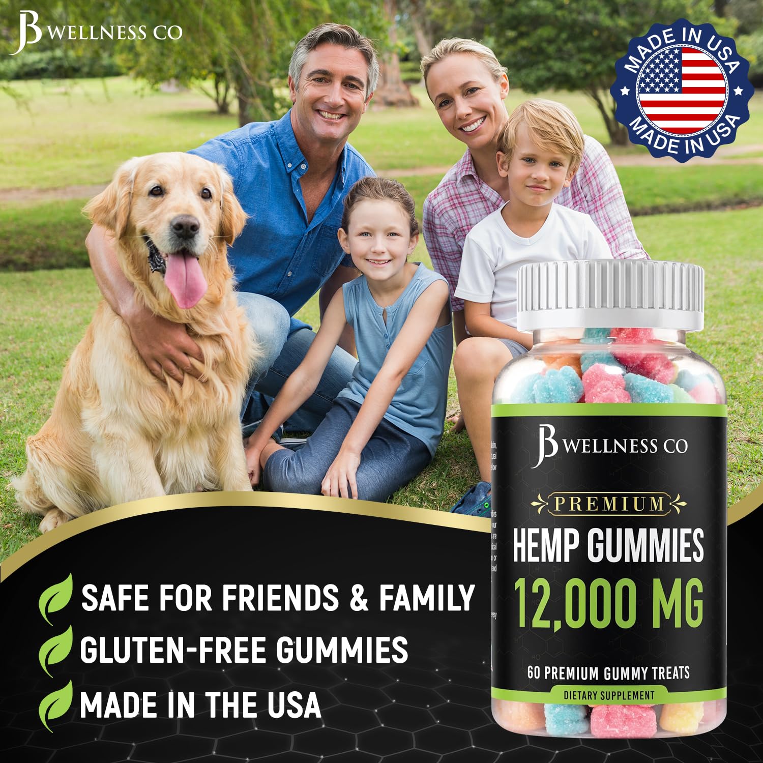 JB Wellness Co Hemp Gummies packaging