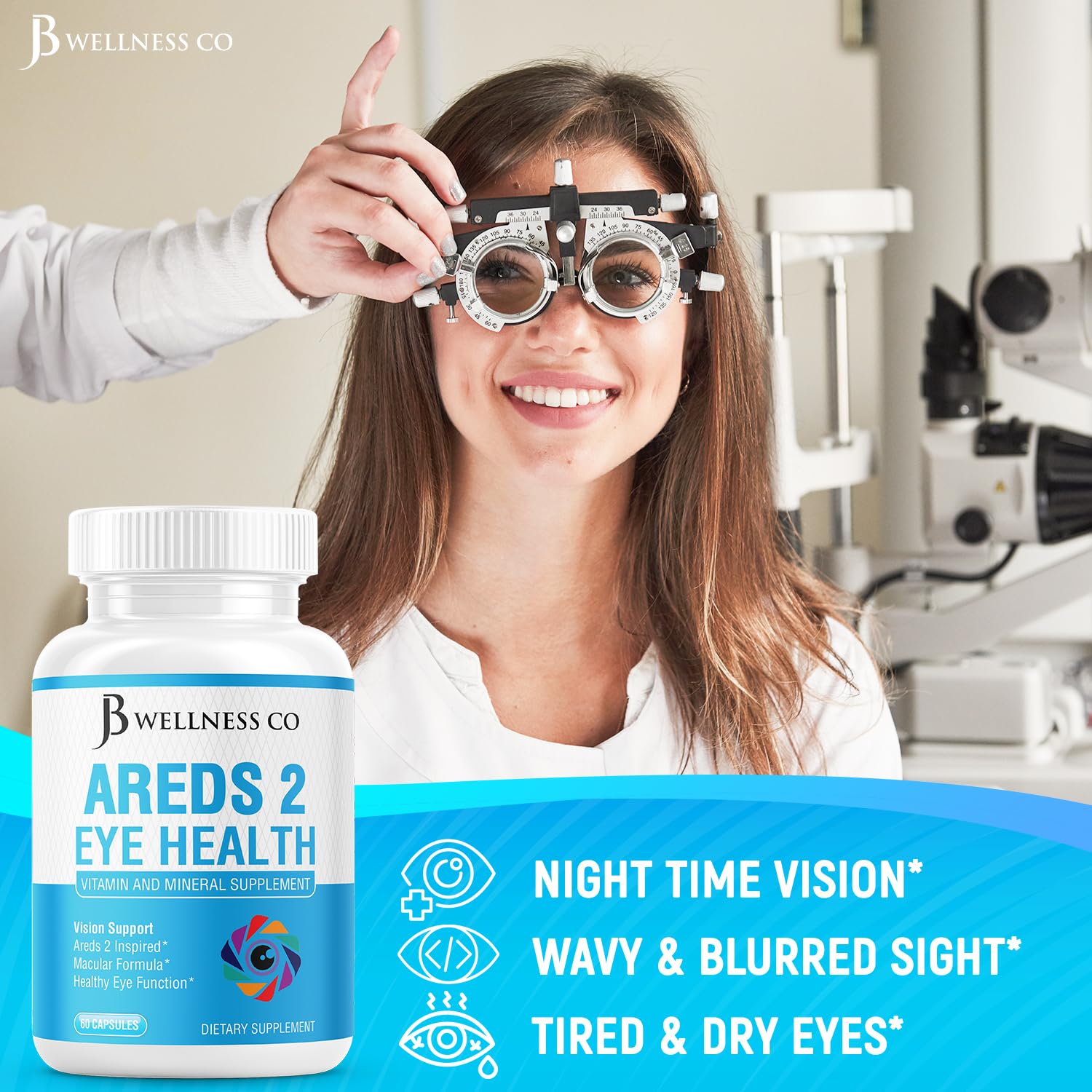 JB Wellness Co Lutein Eye Health Supplement veggie capsules
