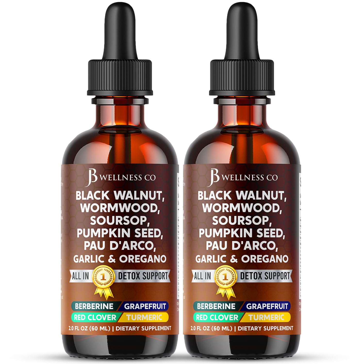 JB Wellness Co Neem Supplement front view with capsule bottle