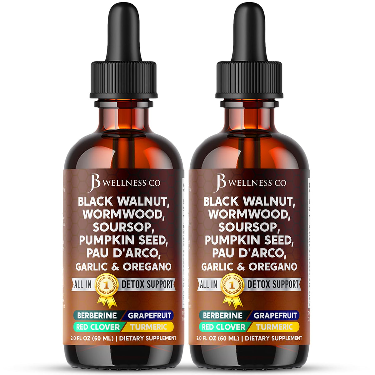 JB Wellness Co Neem Supplement front view with capsule bottle