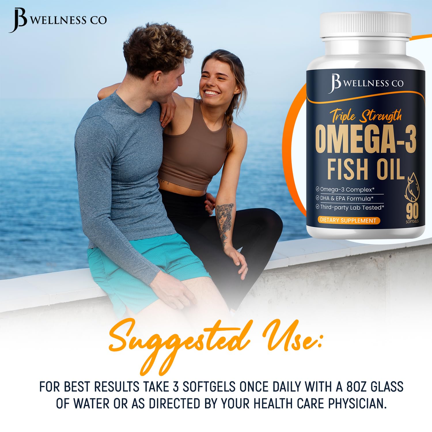 JB Wellness Co Omega 3 Fish Oil nutritional information
