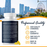 JB Wellness Co Omega 3 Fish Oil on a wooden table