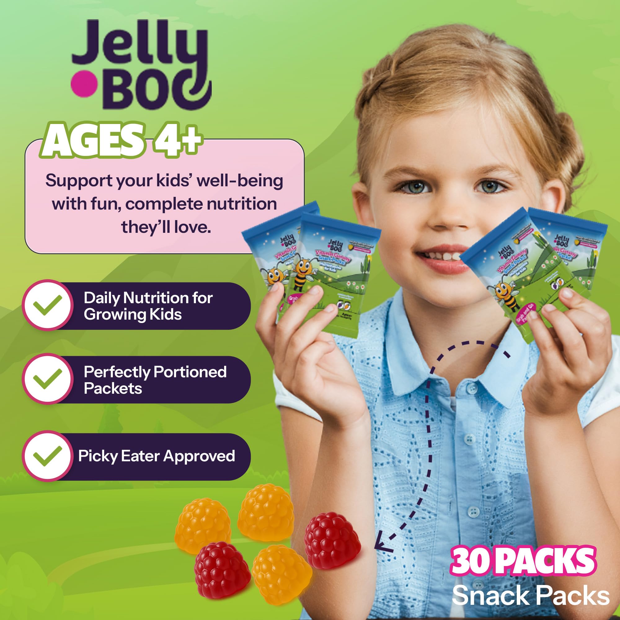 Jelly.Boo Multivitamin Gummies close-up of gummies