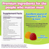Jelly.Boo Multivitamin Gummies displayed with fruit