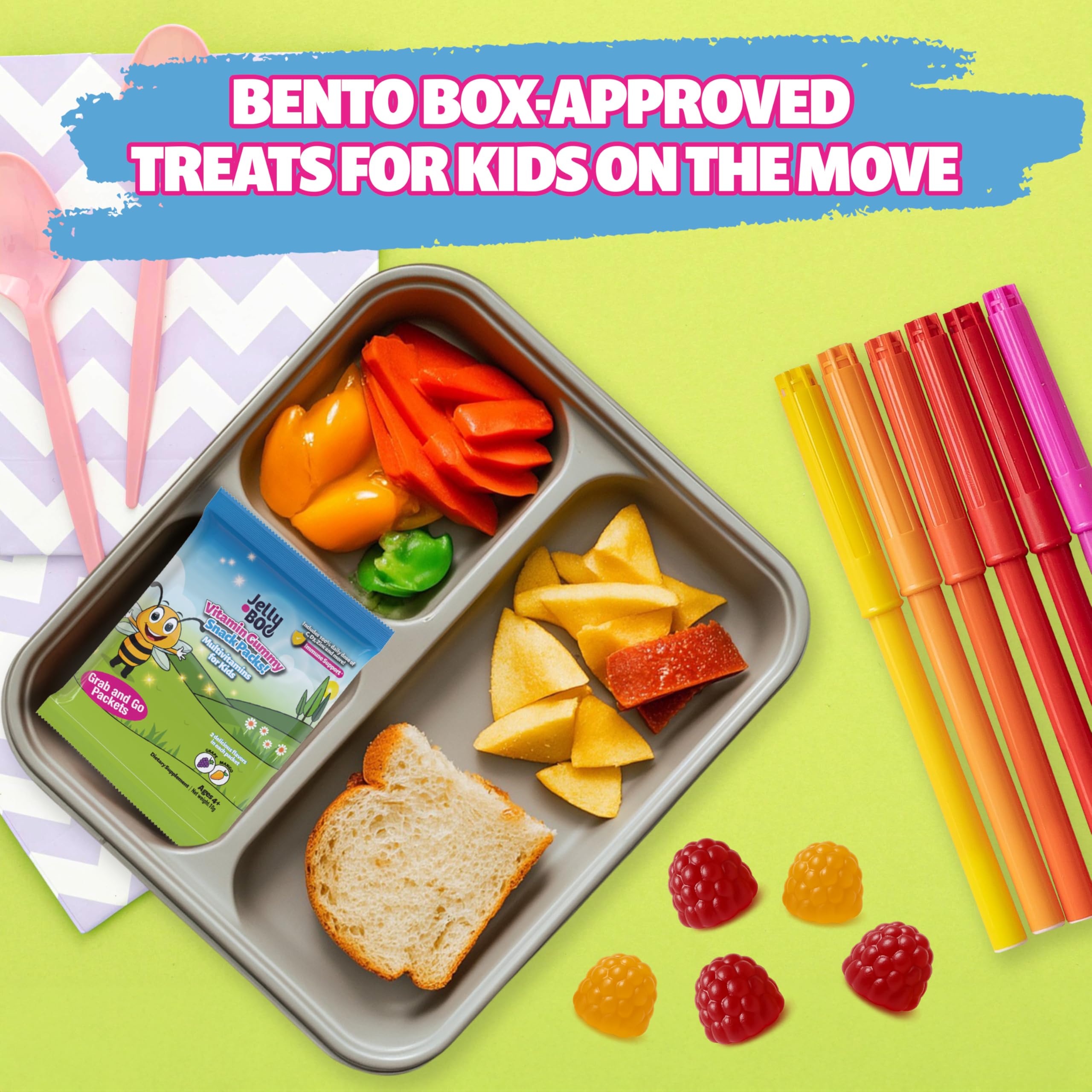 Jelly.Boo Multivitamin Gummies with kids enjoying them