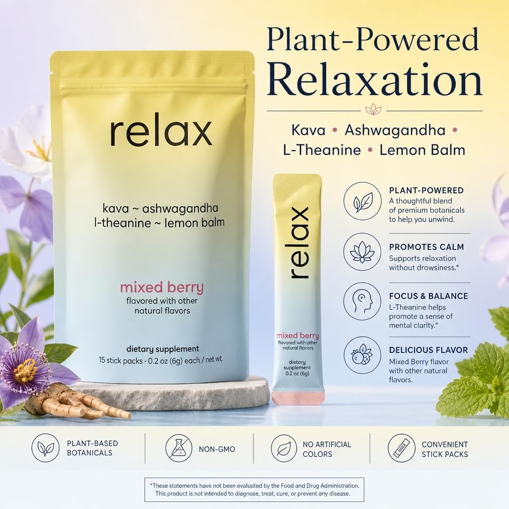 Jelly Tide Calming Drink Mix packaging with ingredients list