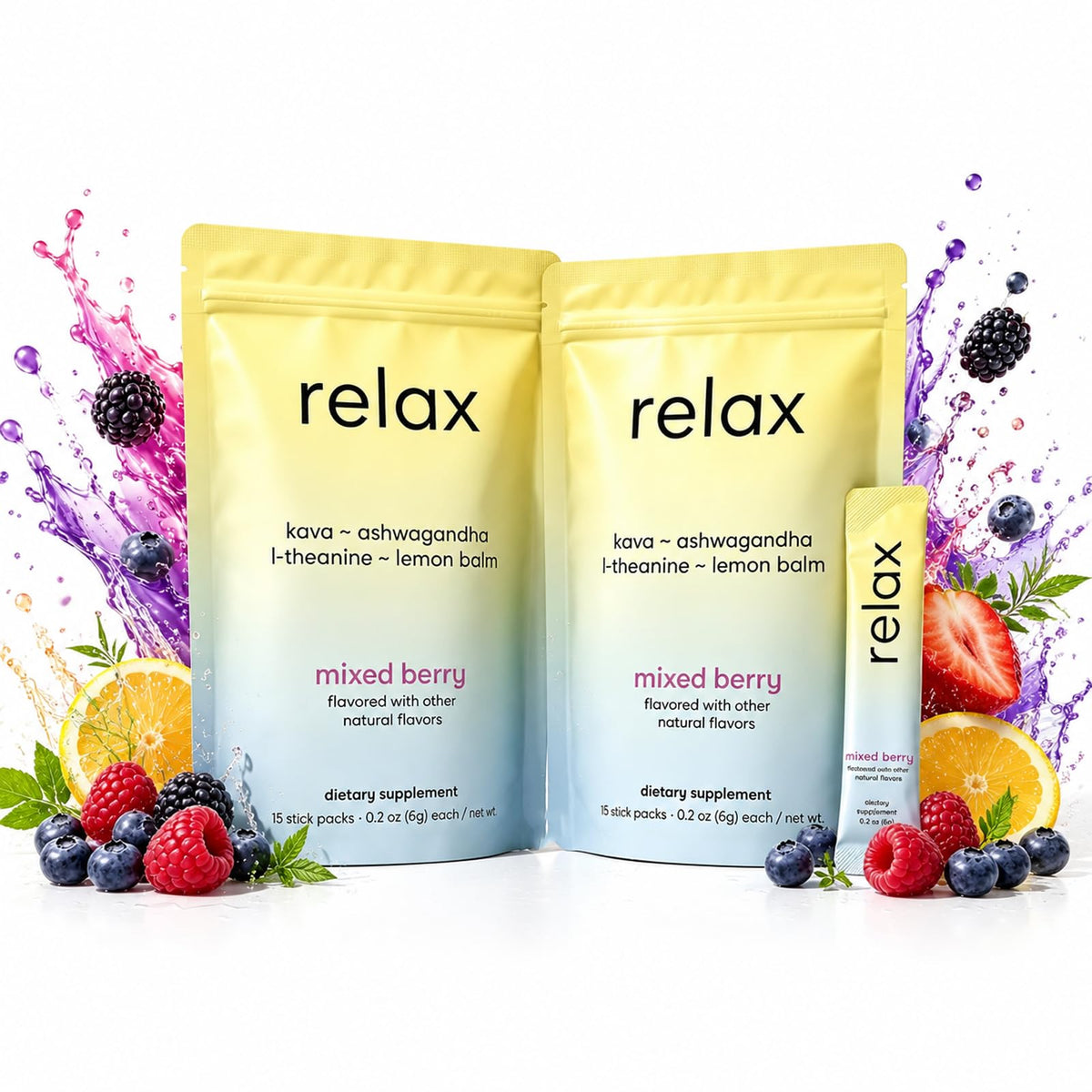 jelly tide daily wellness Calming Drink Mix packaging front view
