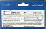 Jet Set Natural Jet Lag Remedy capsules in a close-up