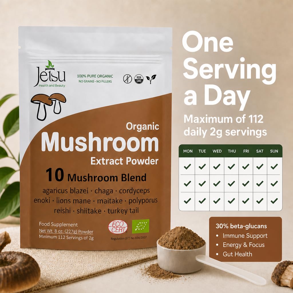 Jetsu Mushroom Supplement 10 Blend Organic Extracts lifestyle scene