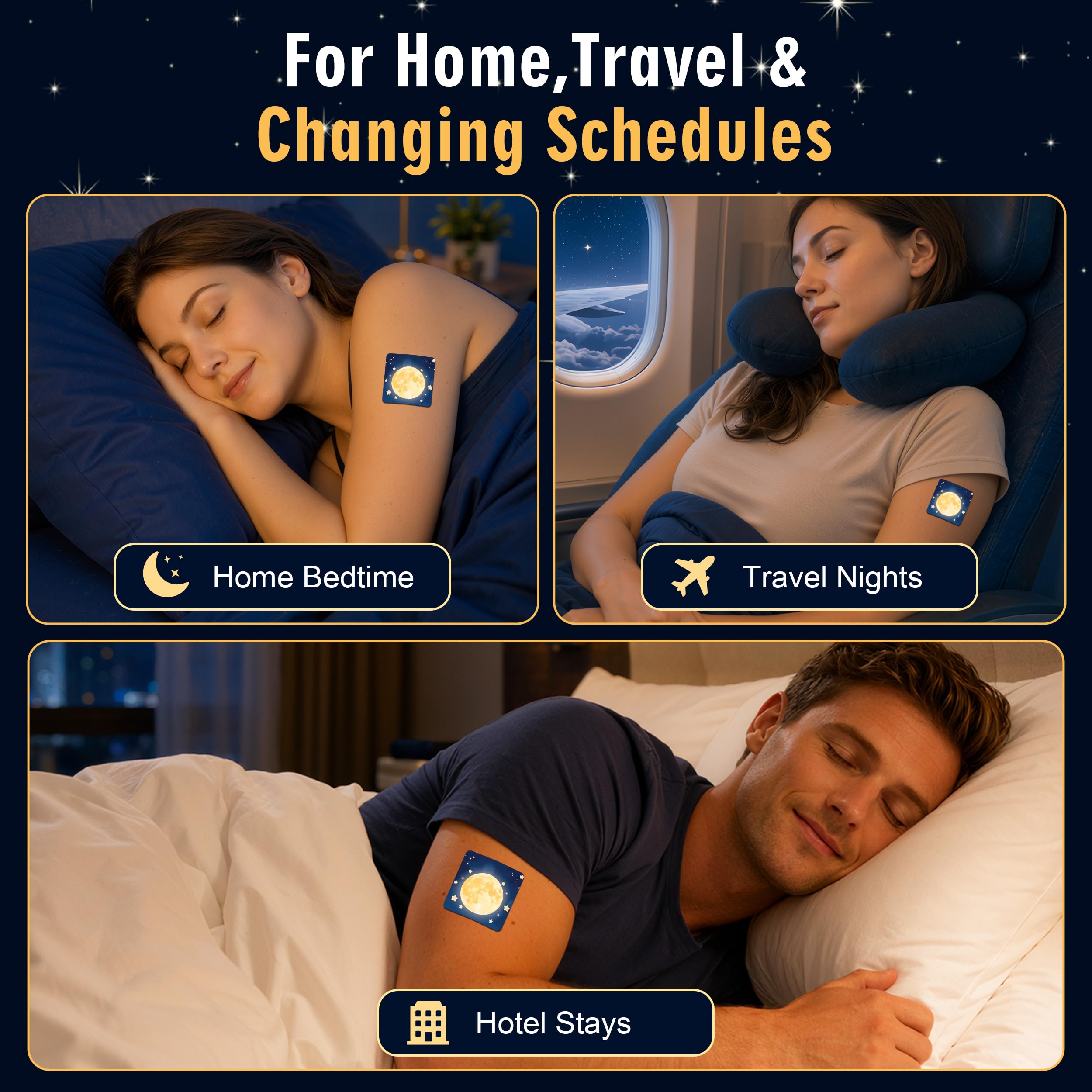 Jevfiky Sleep Patches in use on an arm