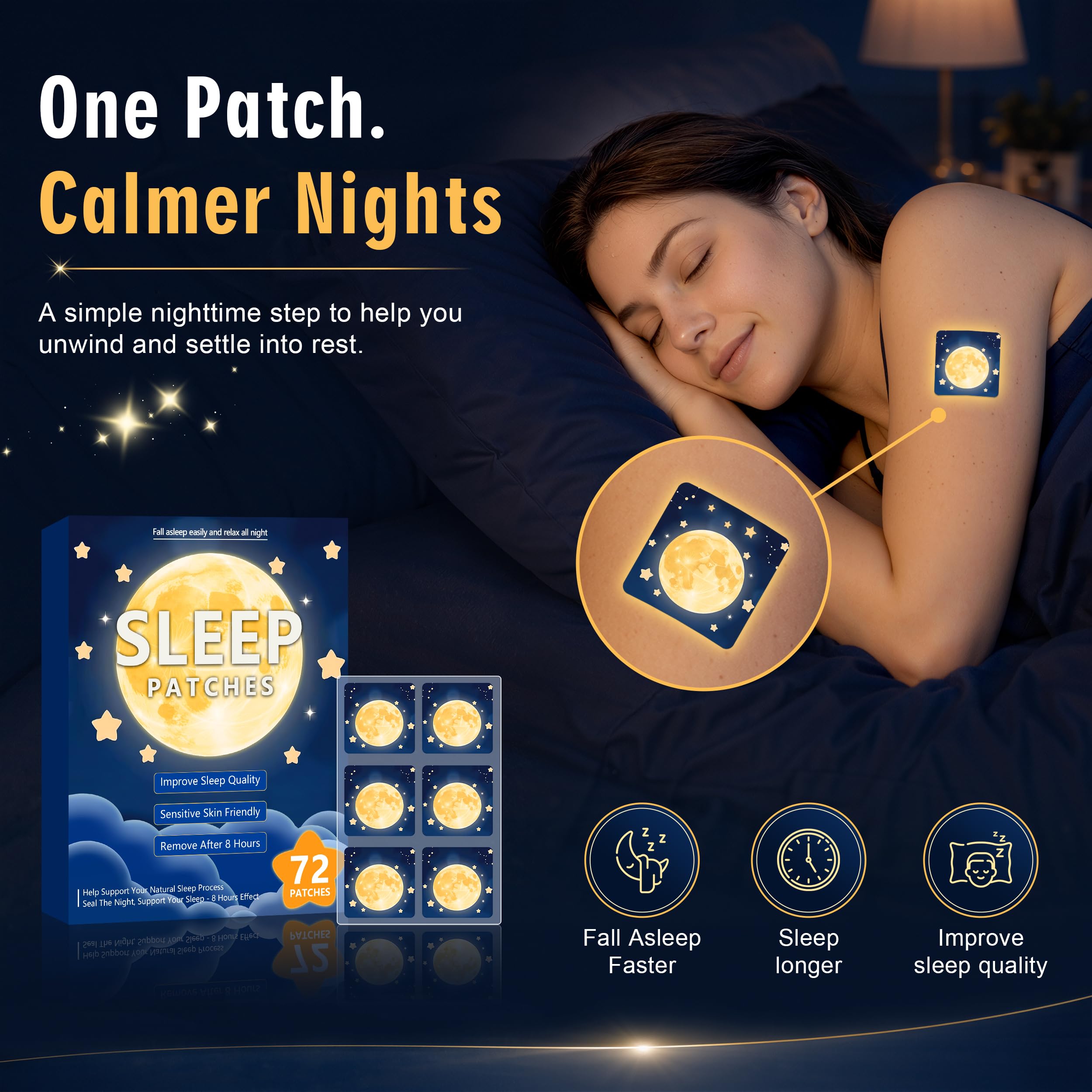 Jevfiky Sleep Patches packaging with ingredients listed