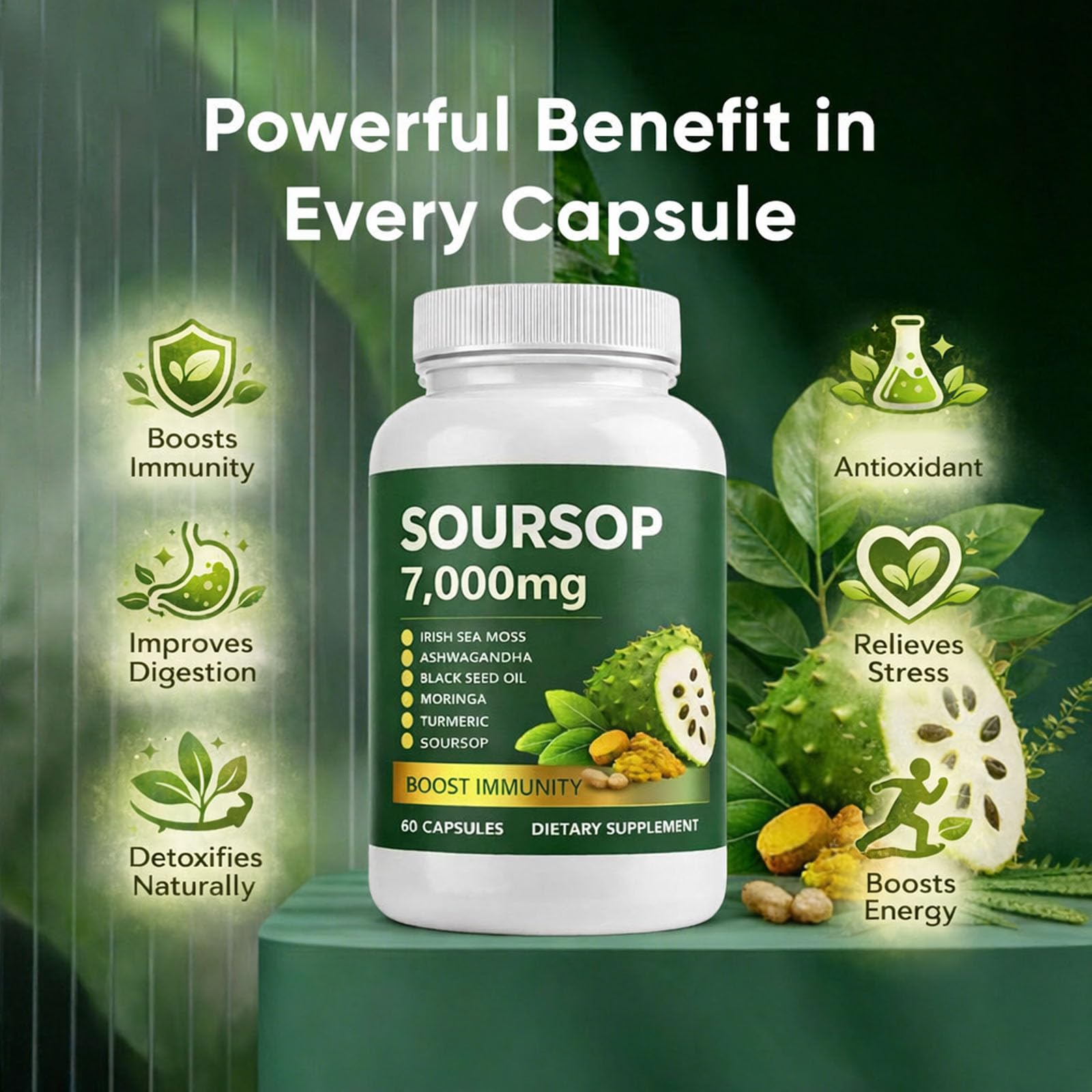 Jfsyb Soursop Bitters Drops 60ml bottle side view