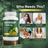 Jfsyb Soursop Bitters Drops bottle with drops next to a glass of water