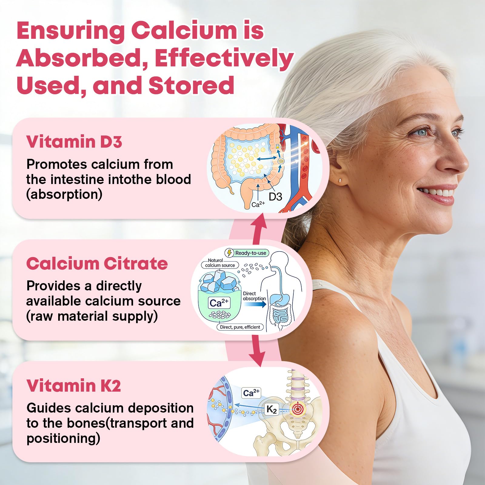 JIANKYTZ Calcium Citrate Gummies showing serving size