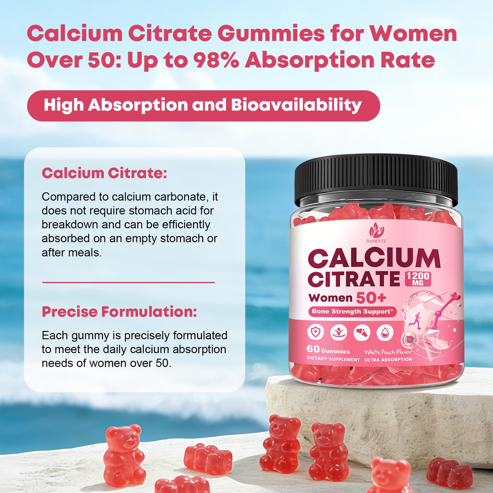 JIANKYTZ Calcium Citrate Gummies side view