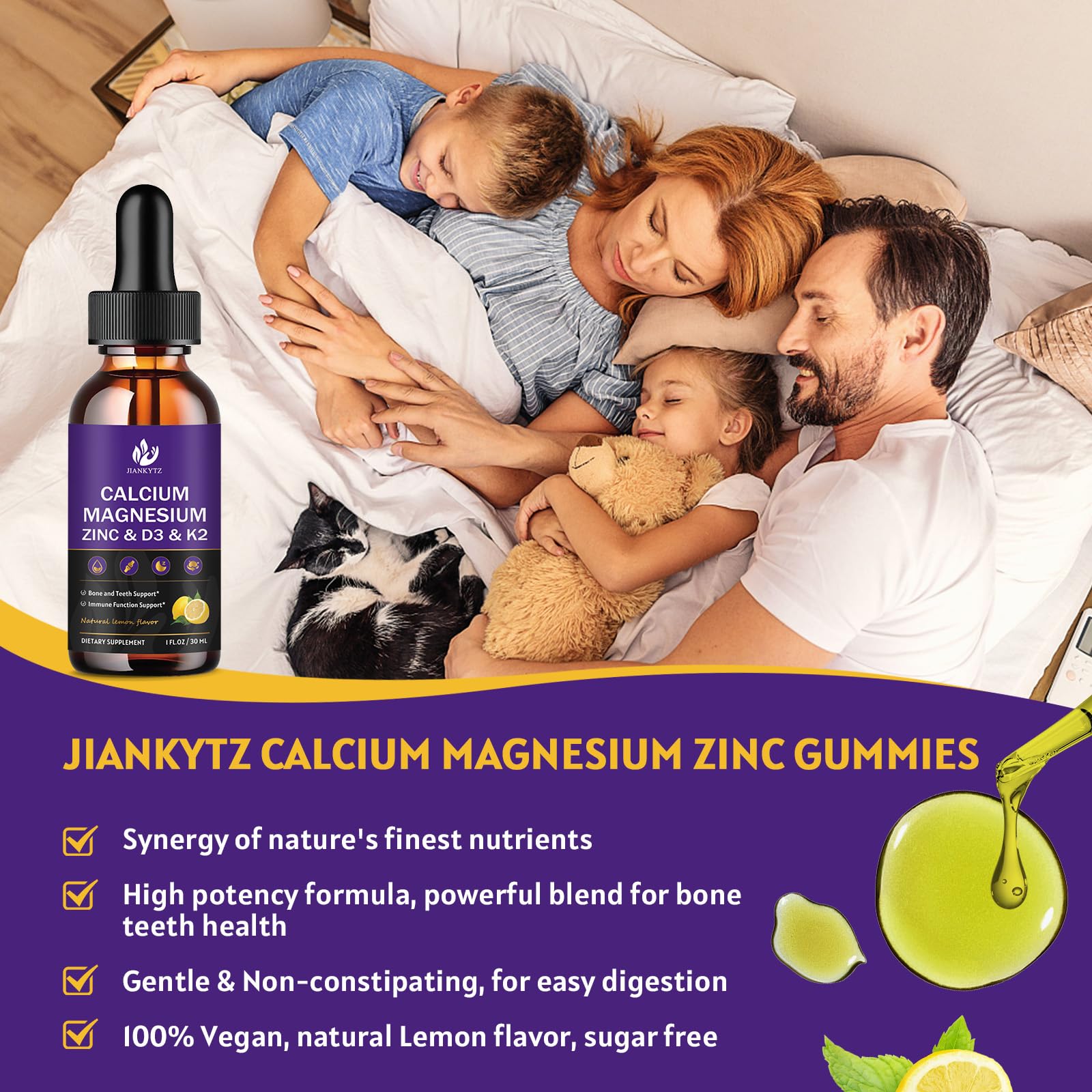 JIANKYTZ Calcium Magnesium Zinc Liquid Drops lifestyle scene