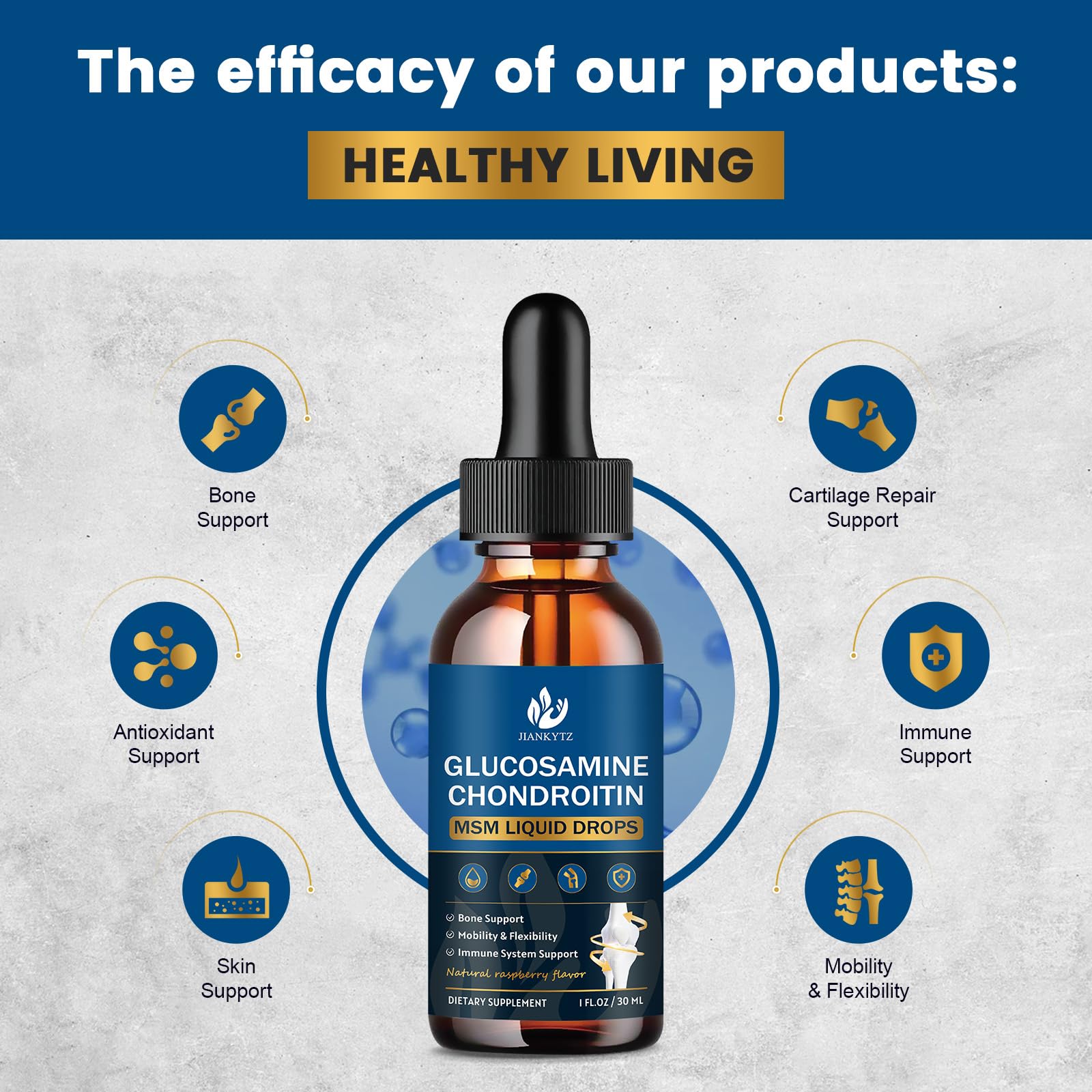JIANKYTZ Glucosamine Chondroitin MSM Drops packaging
