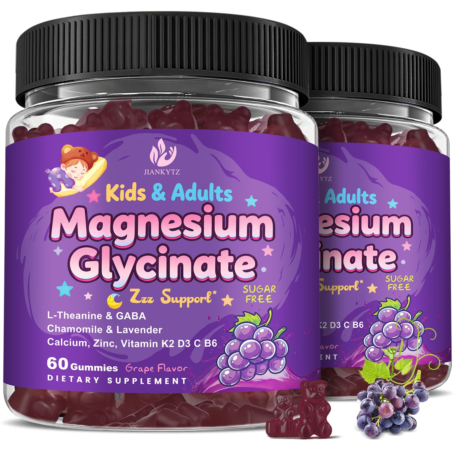 JIANKYTZ Magnesium Glycinate Gummies front view packaging