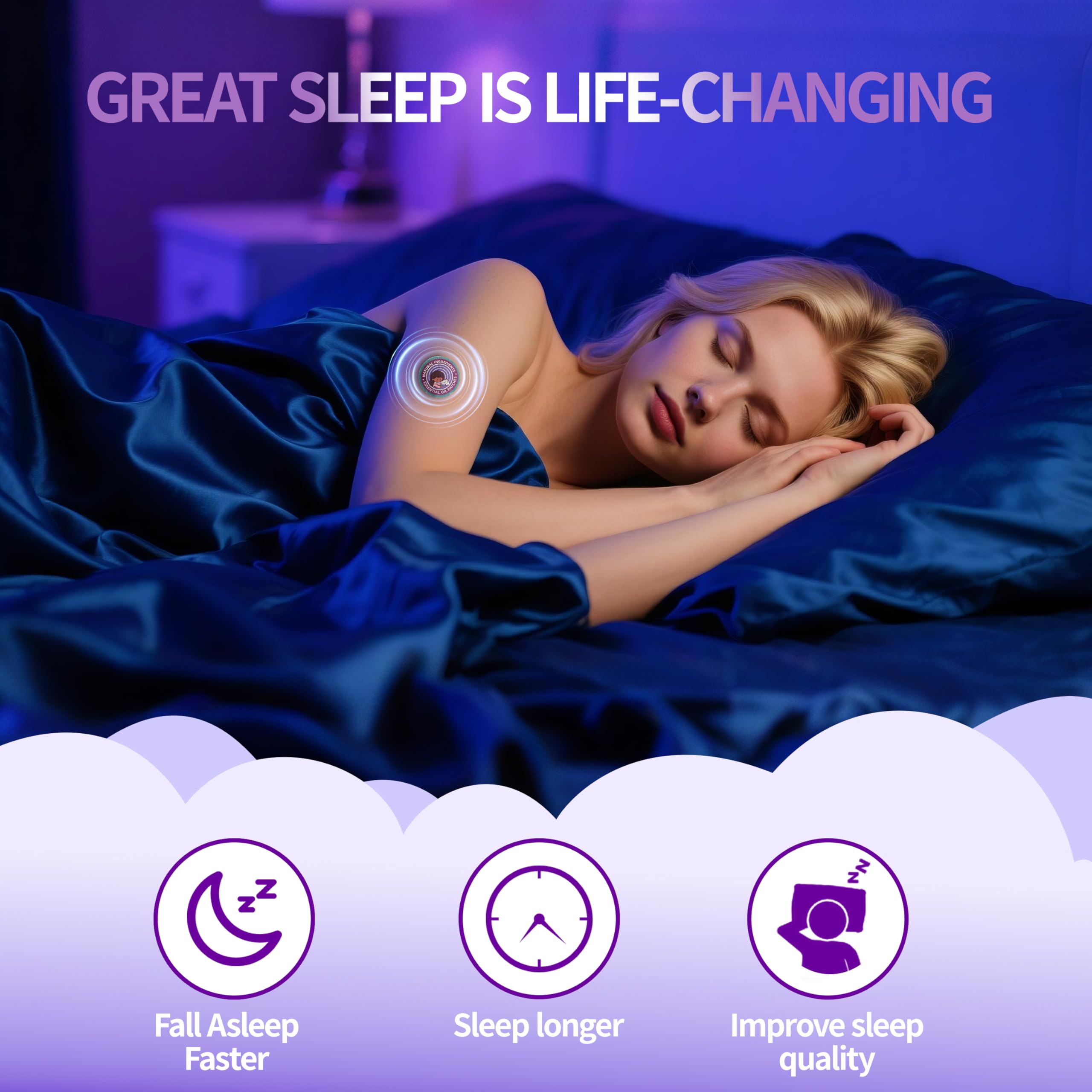 JieLiLeHome Sleep Patches on a bedside table
