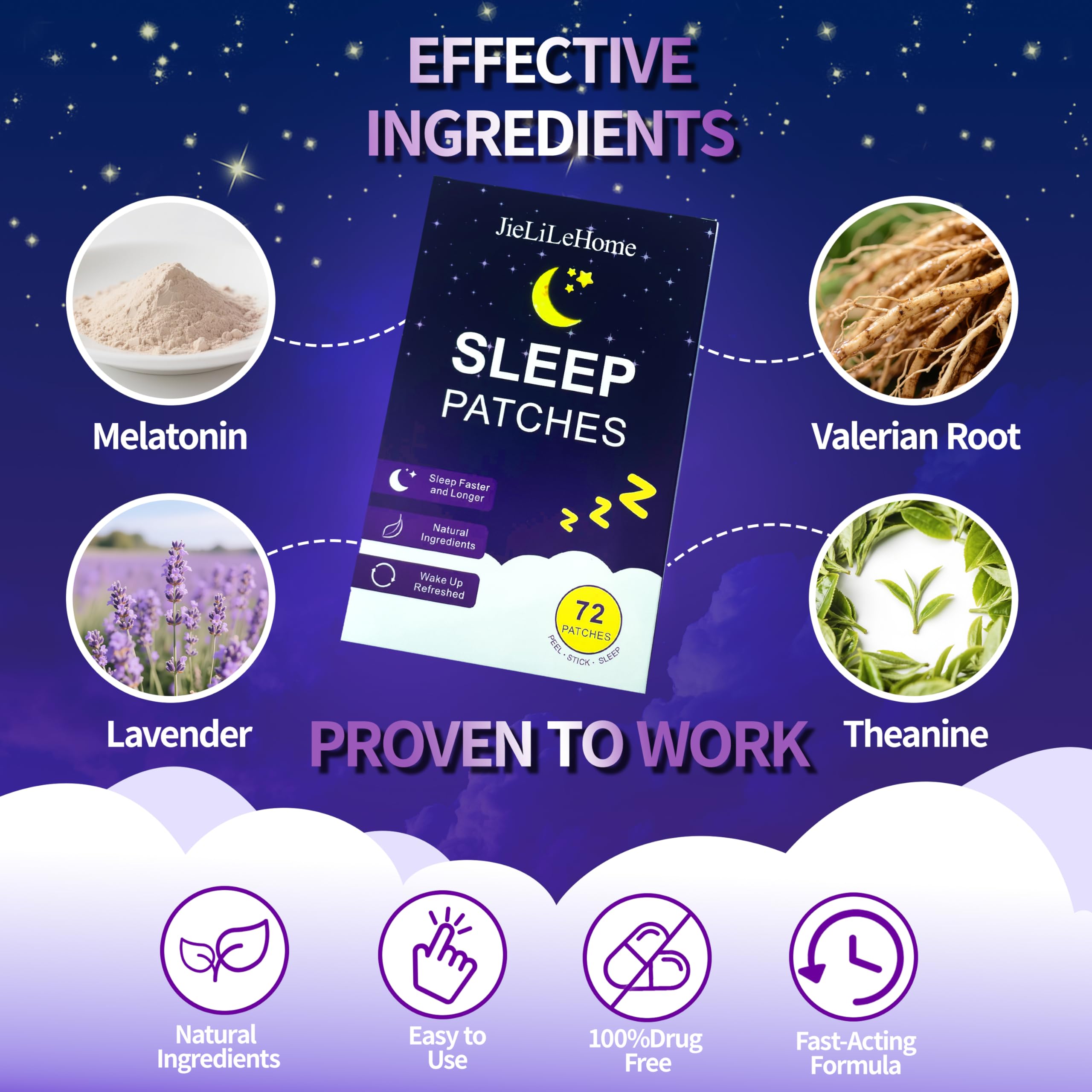 JieLiLeHome Sleep Patches side view with details