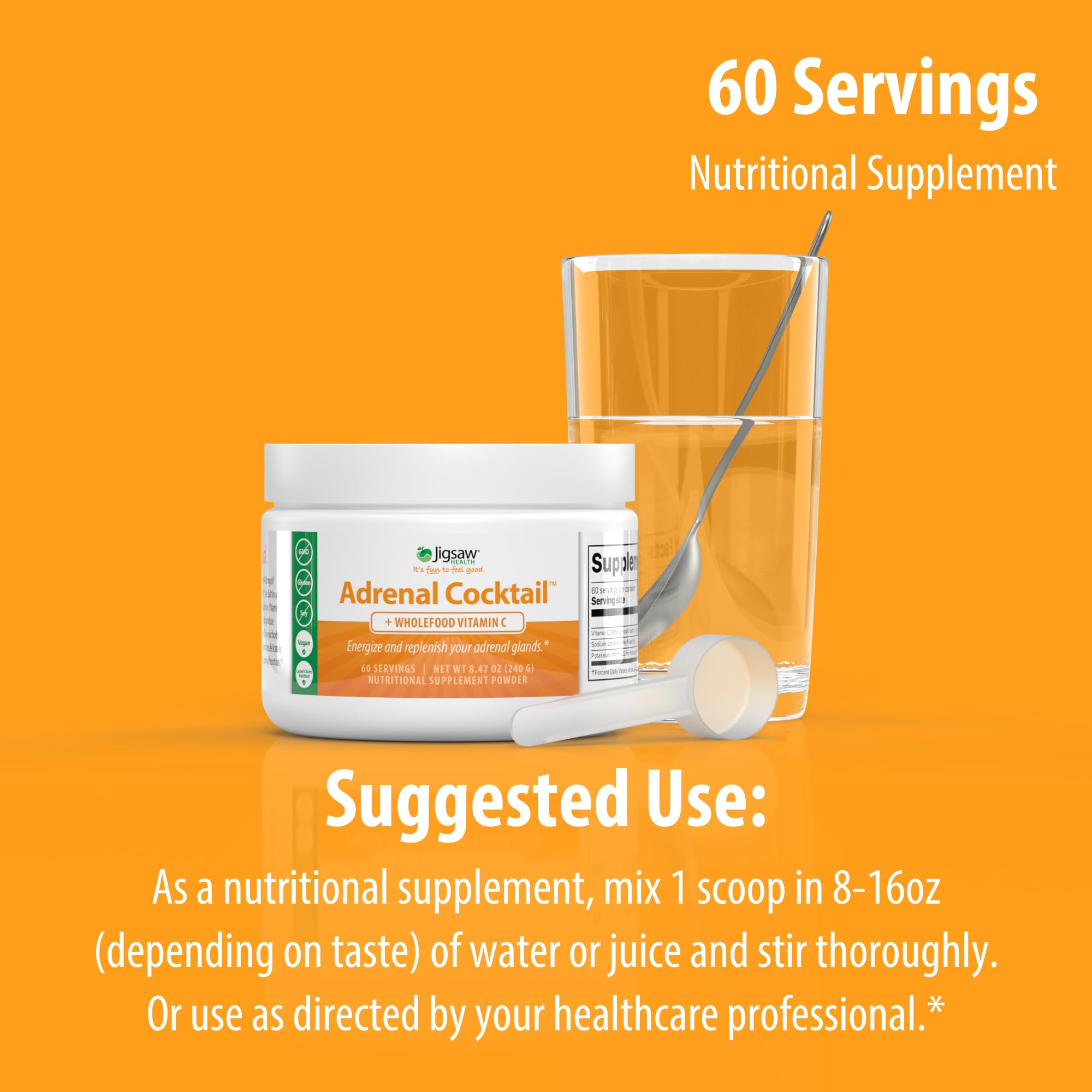 Jigsaw Health Adrenal Cocktail 240g in a lifestyle setting