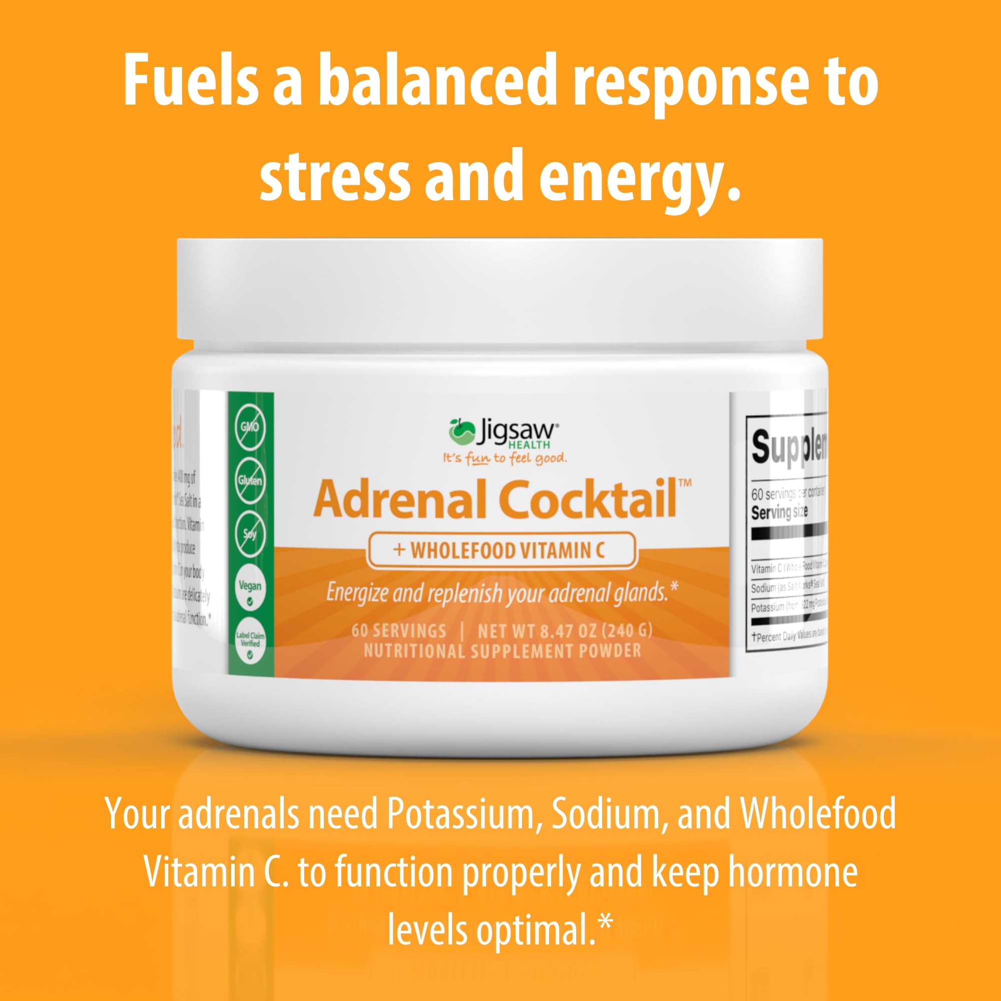Jigsaw Health Adrenal Cocktail 240g serving suggestion