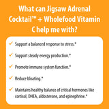 Jigsaw Health Adrenal Cocktail 390g displayed with other supplements