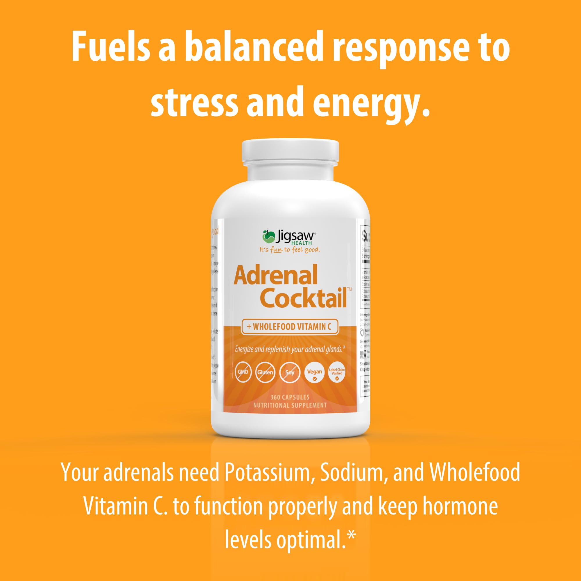 Jigsaw Health Adrenal Cocktail 390g in a kitchen setting