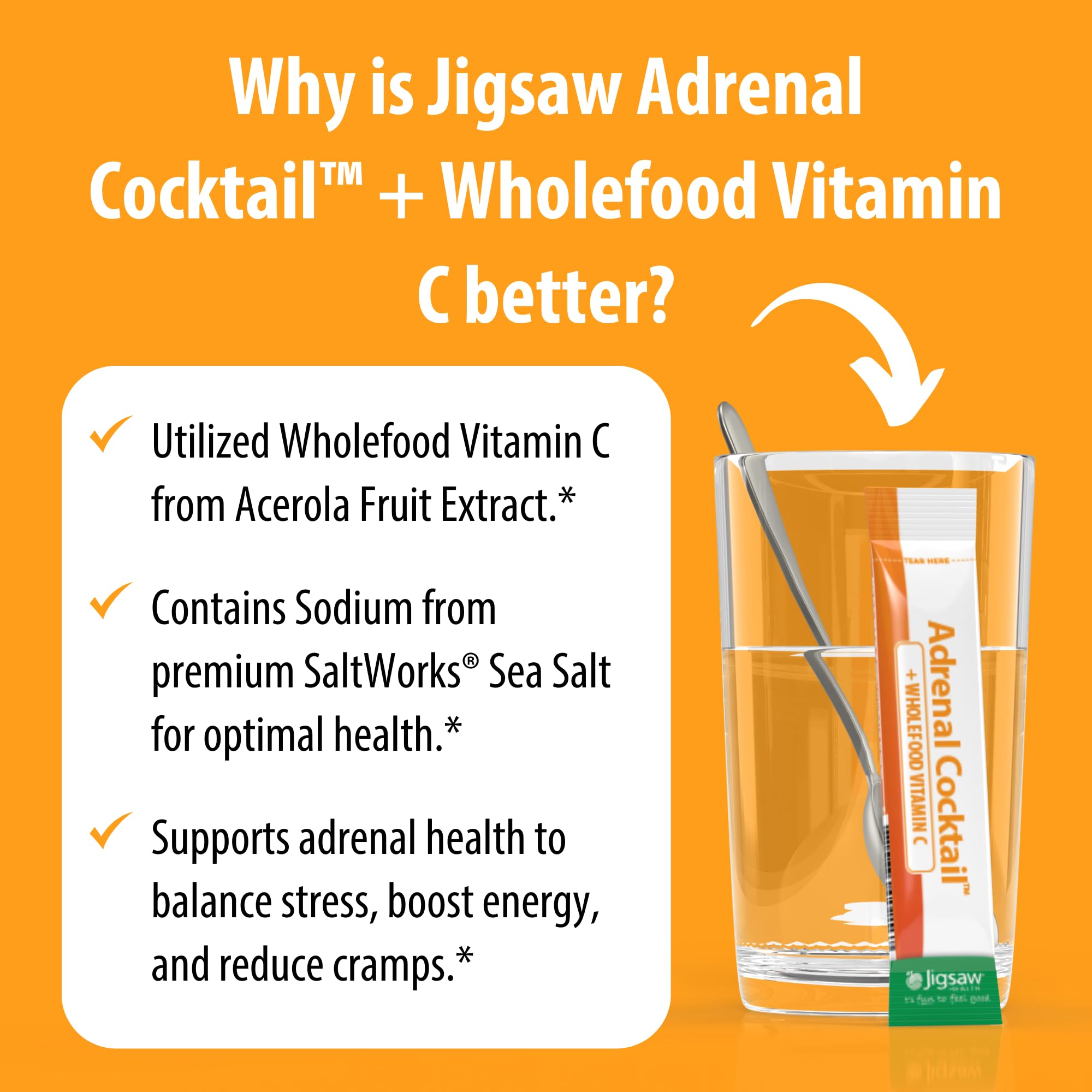 Jigsaw Health Adrenal Cocktail back view with dosage details