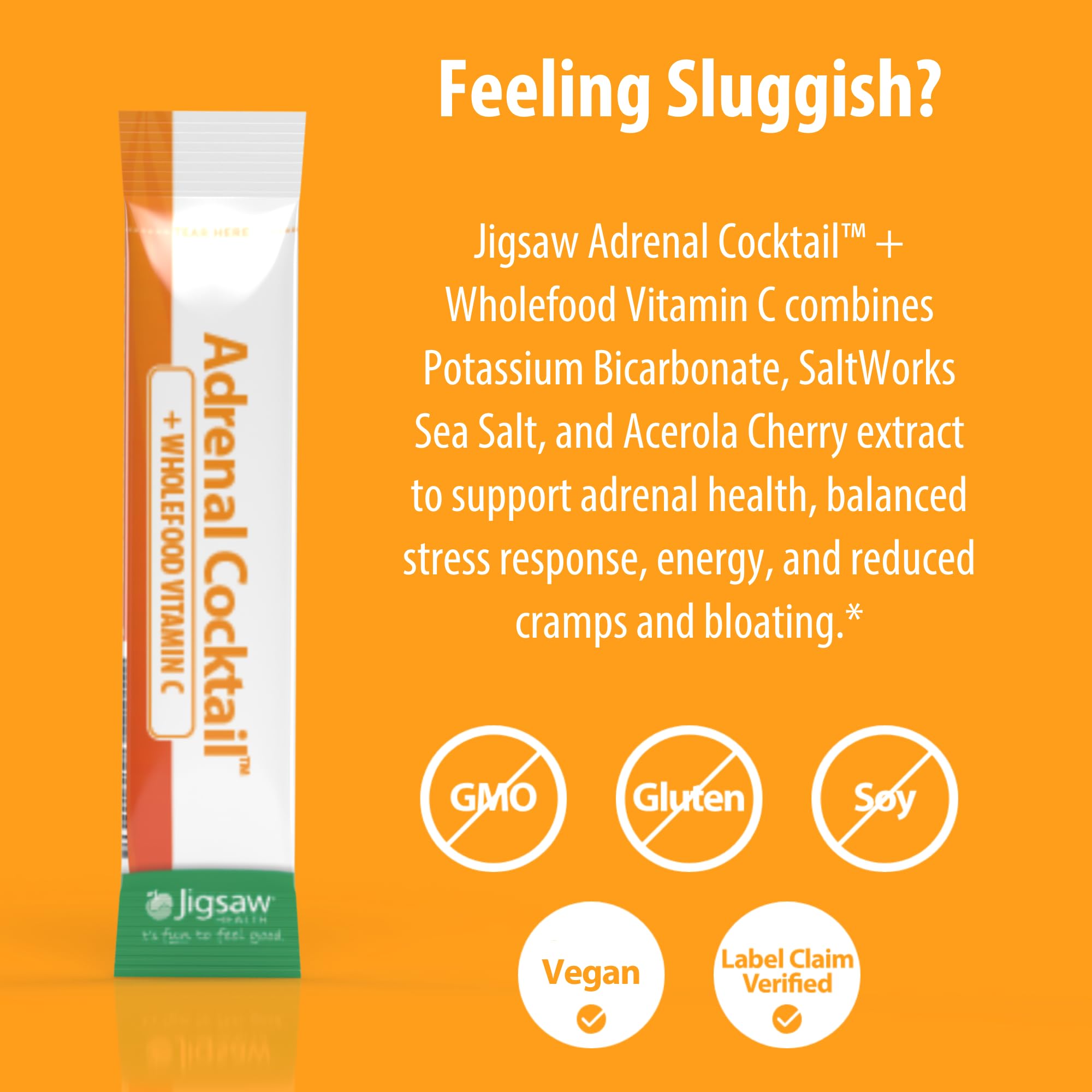 Jigsaw Health Adrenal Cocktail with Wholefood Vitamin C highlighted