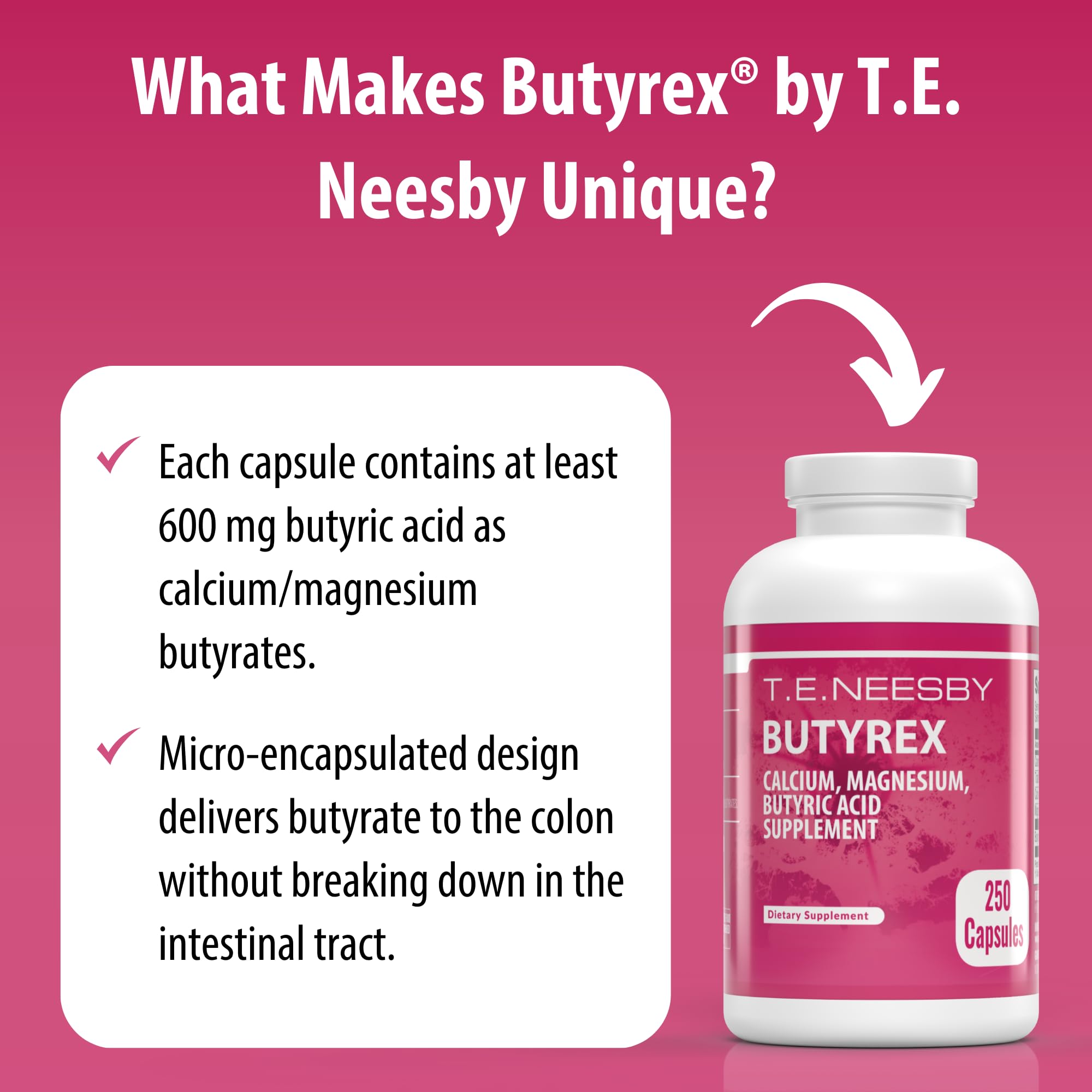 Jigsaw Health Butyrex Butyrate Complex 600mg capsule packaging