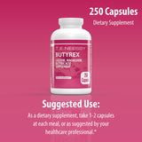 Jigsaw Health Butyrex Butyrate Complex 600mg capsules with a glass of water