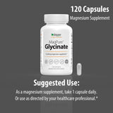 Jigsaw Health Magnesium Bisglycinate Chelate 50mg capsules on a marble surface