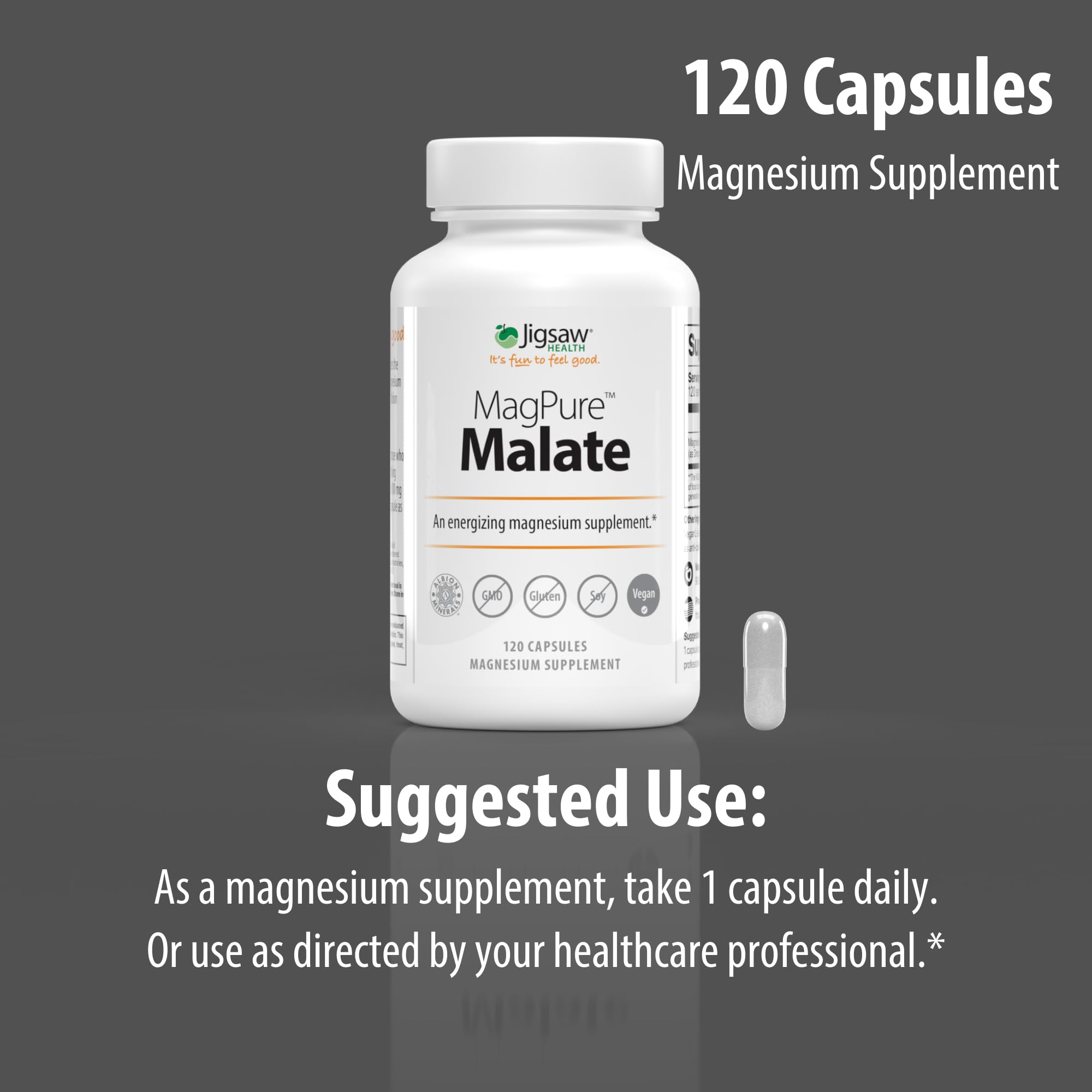 Jigsaw Health Magnesium Capsules showing ingredient list on label