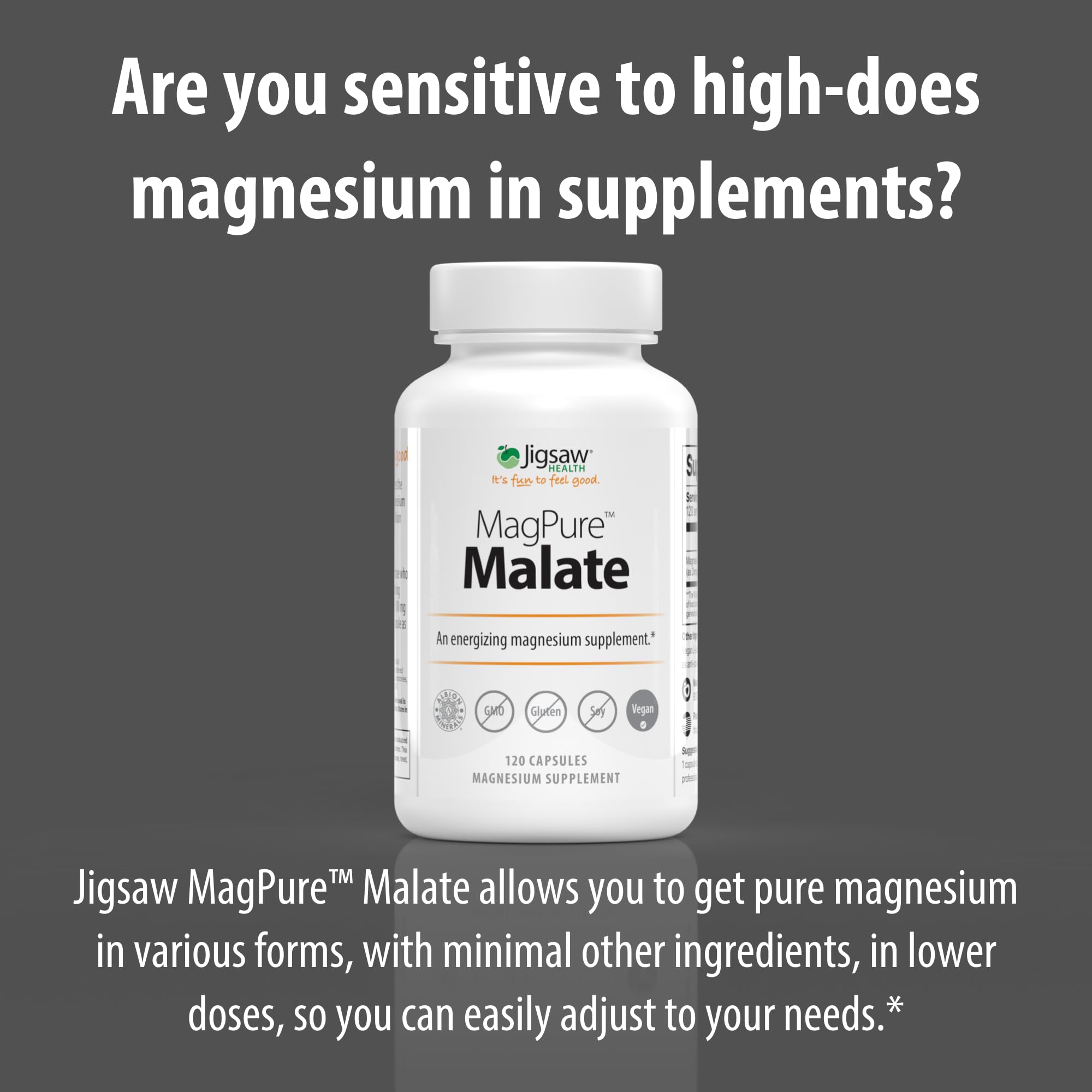 Jigsaw Health Magnesium Capsules with a measuring spoon