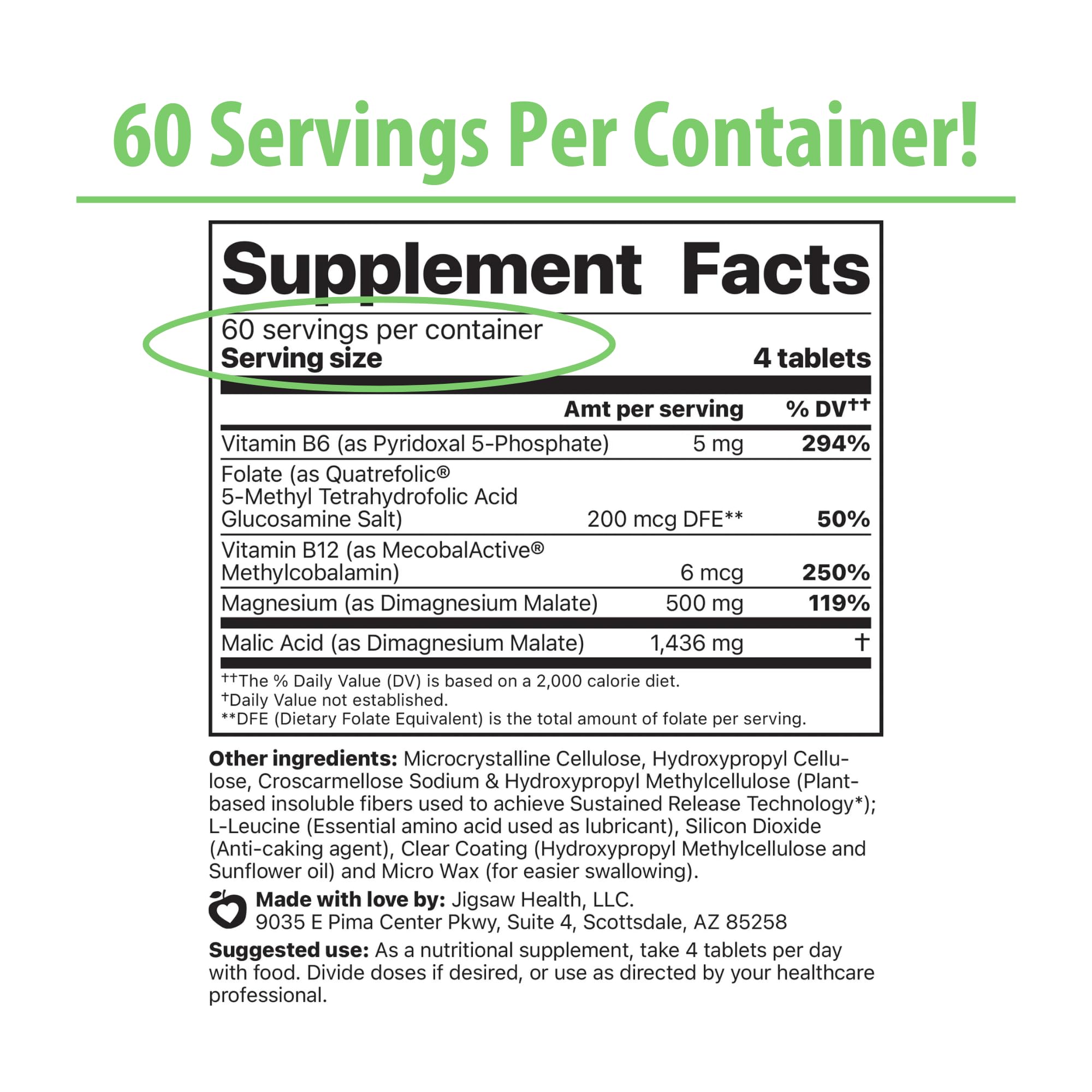 Jigsaw Health Magnesium Supplement 250g side view