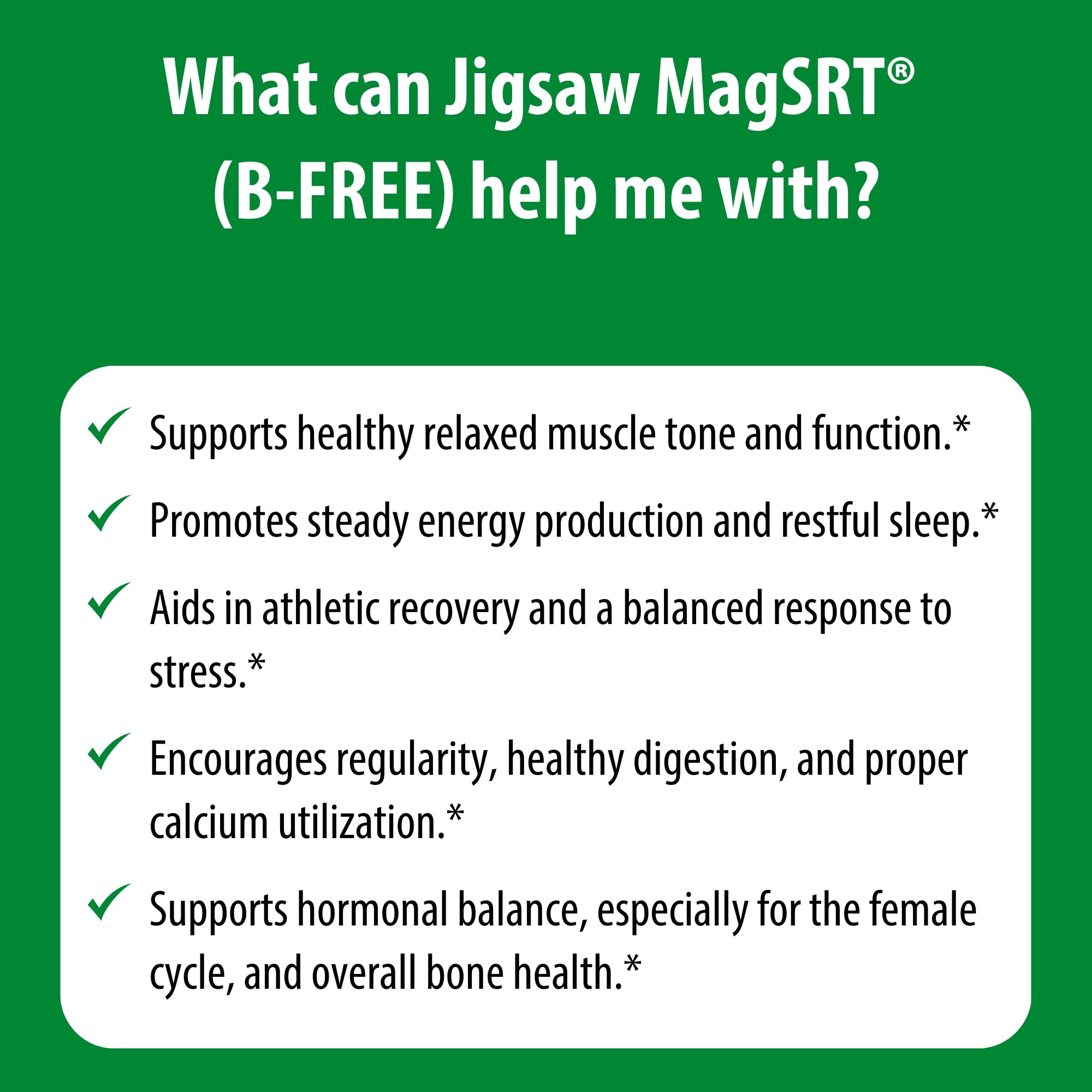 Jigsaw Health Magnesium Supplement on a wooden table