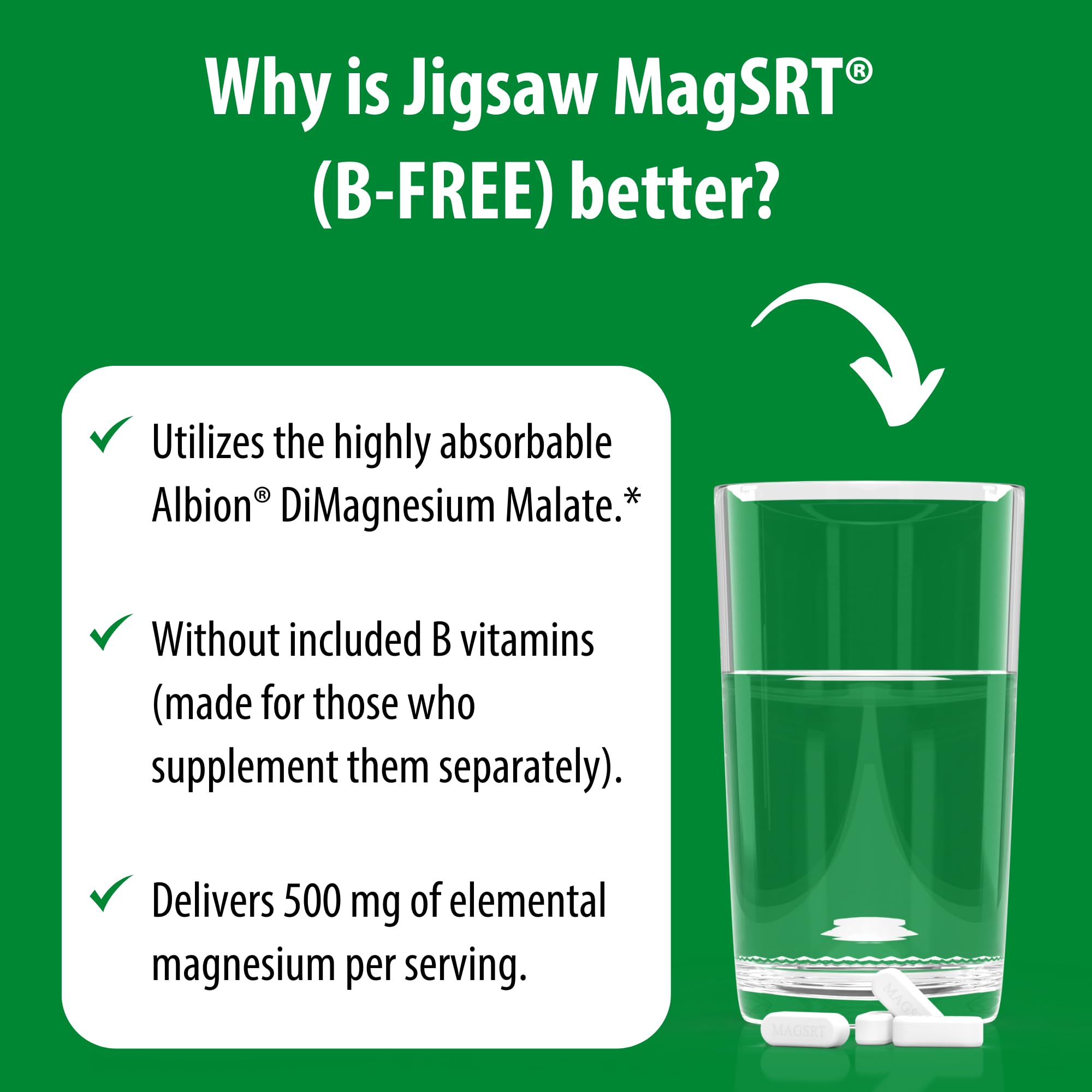 Jigsaw Health Magnesium Supplement with a measuring spoon
