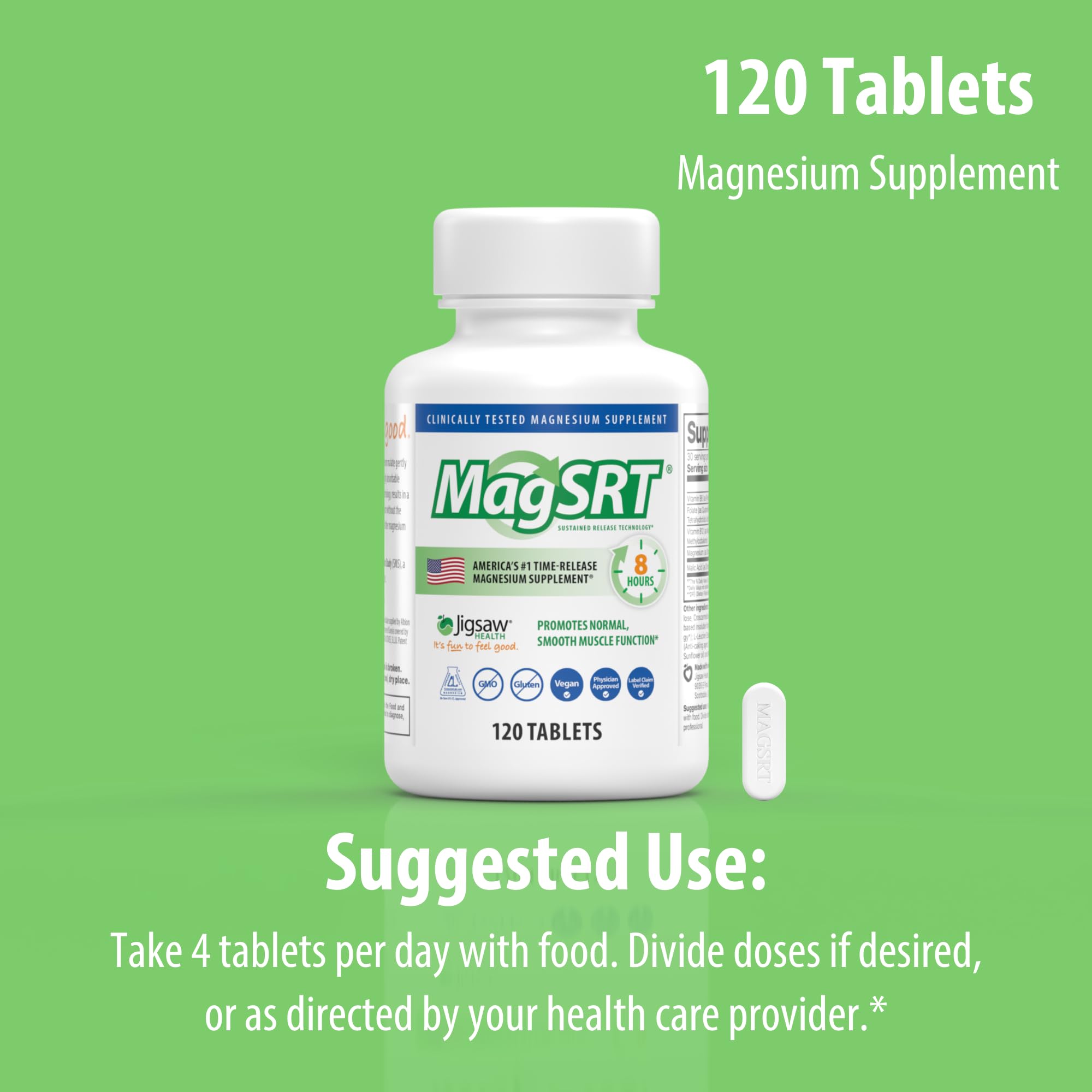 Jigsaw Health MagSRT Magnesium Supplement 122g lifestyle scene